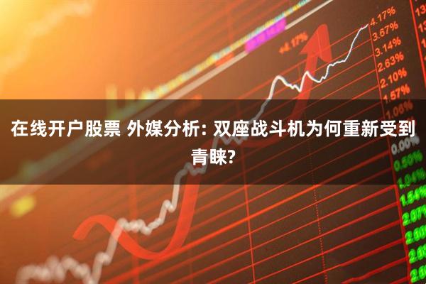 在线开户股票 外媒分析: 双座战斗机为何重新受到青睐?