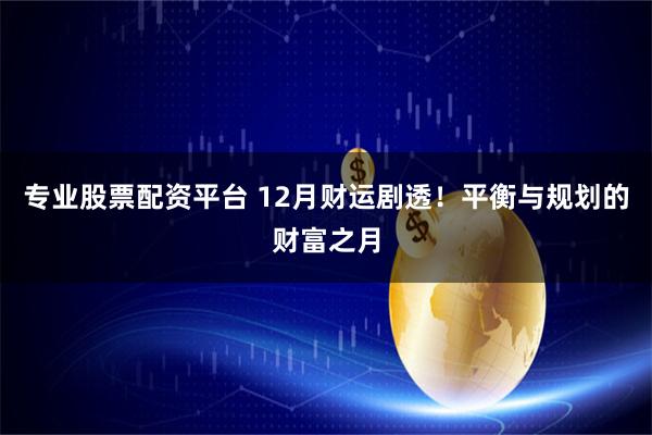 专业股票配资平台 12月财运剧透！平衡与规划的财富之月
